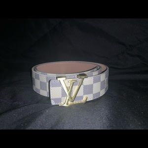 White Louis Vuitton Belt